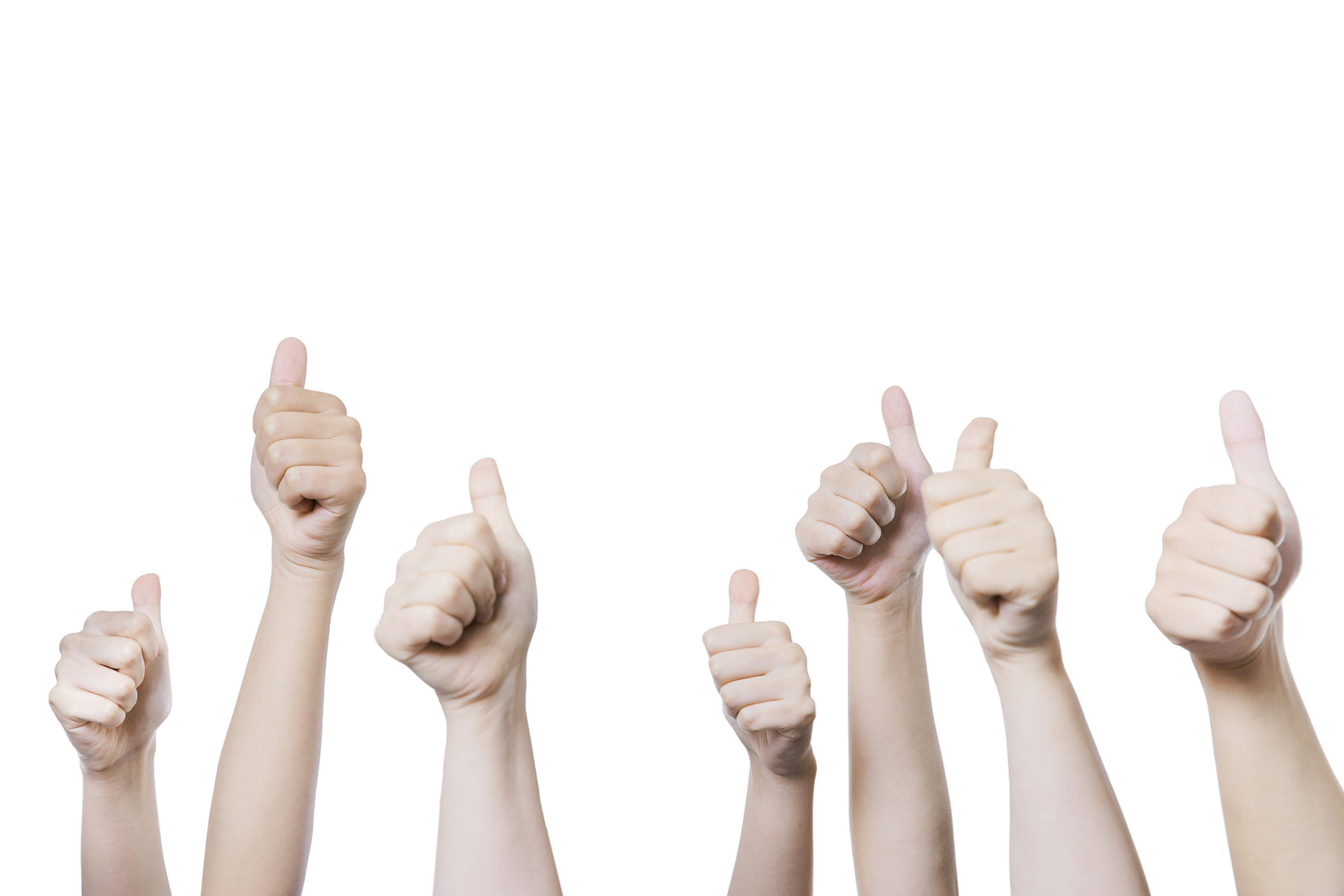 白底手势人物手势鼓励手势团结手势大拇指赞