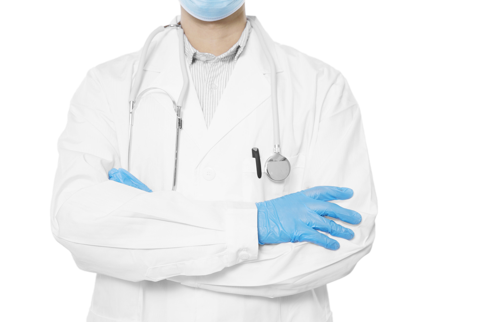 白底医务人员医护人员医生专家职业照