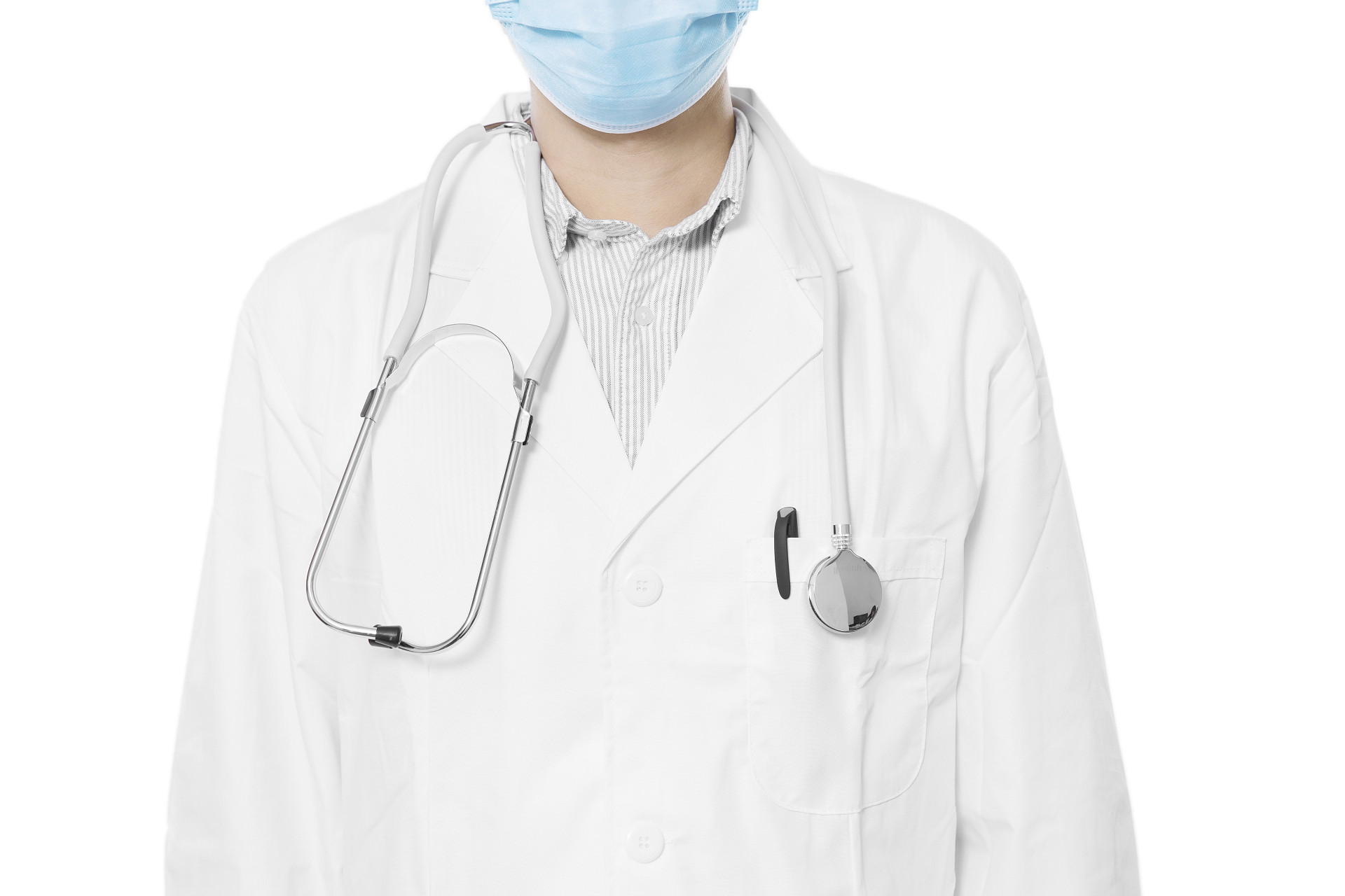 白底医务人员医护人员医生专家职业照