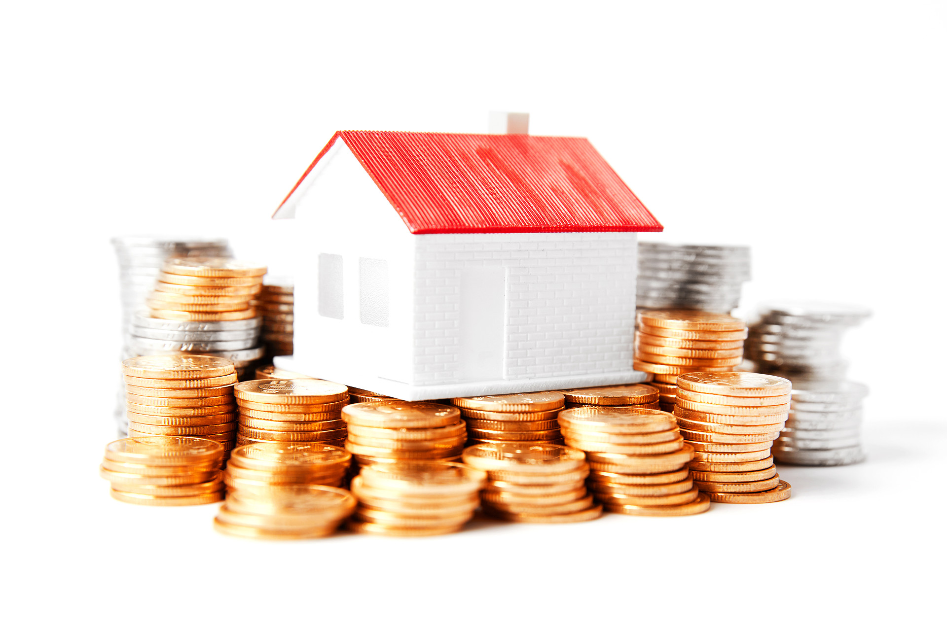 房子模型房产模型银币金币硬币金融经济