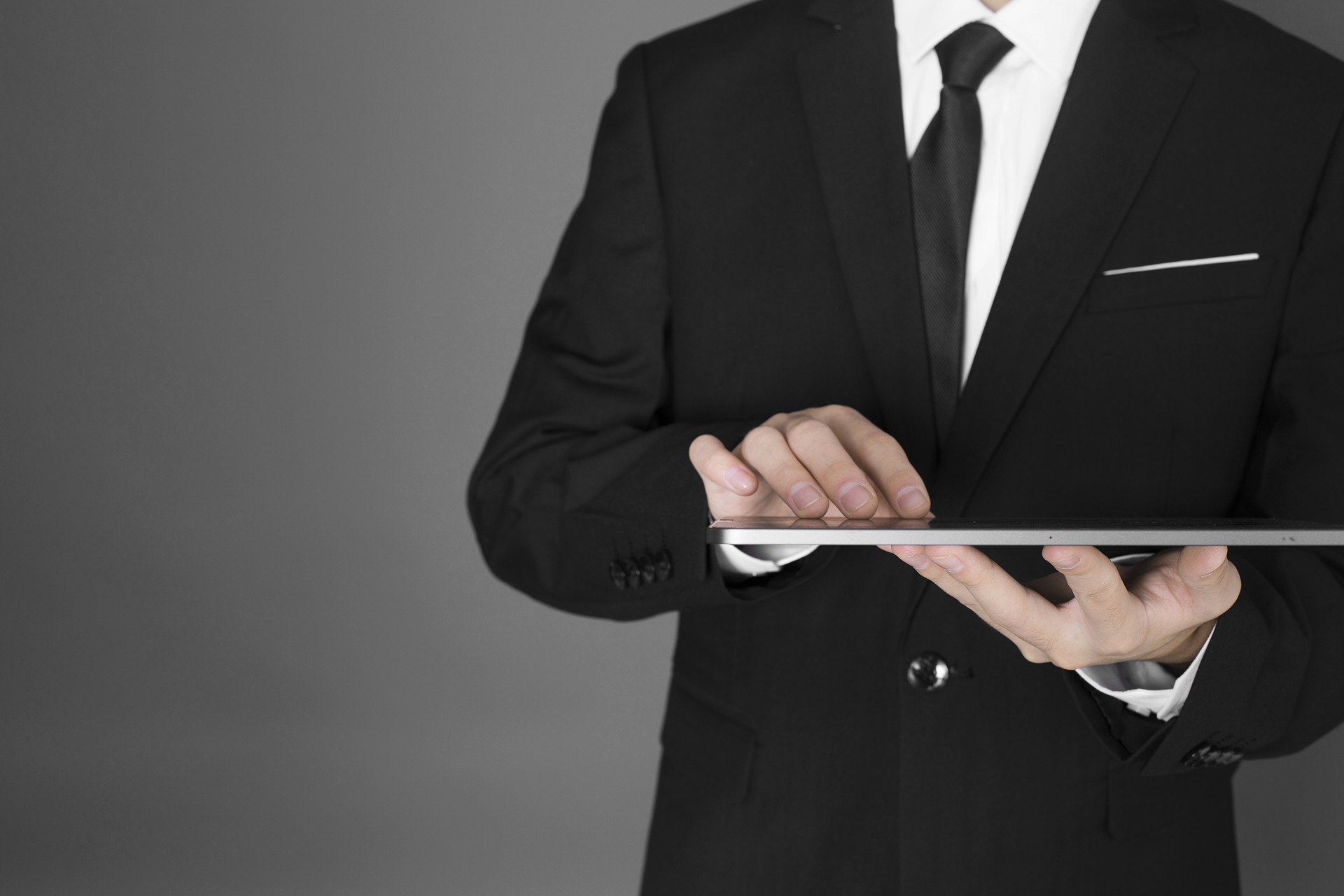 灰底西装职场人物商务人士职场人士手势职场手势