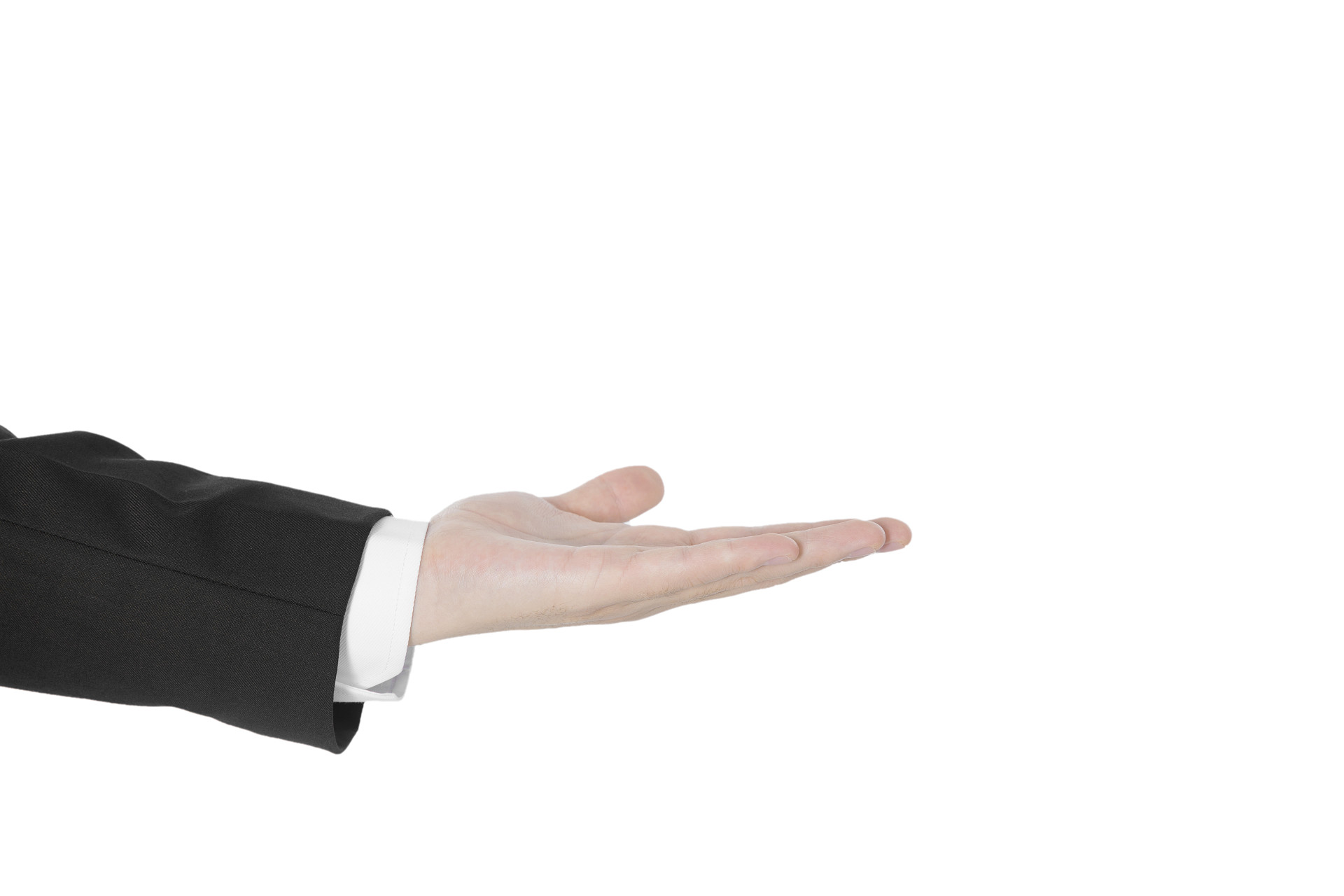 白底商务西装手势人物手势请的手势引路手势