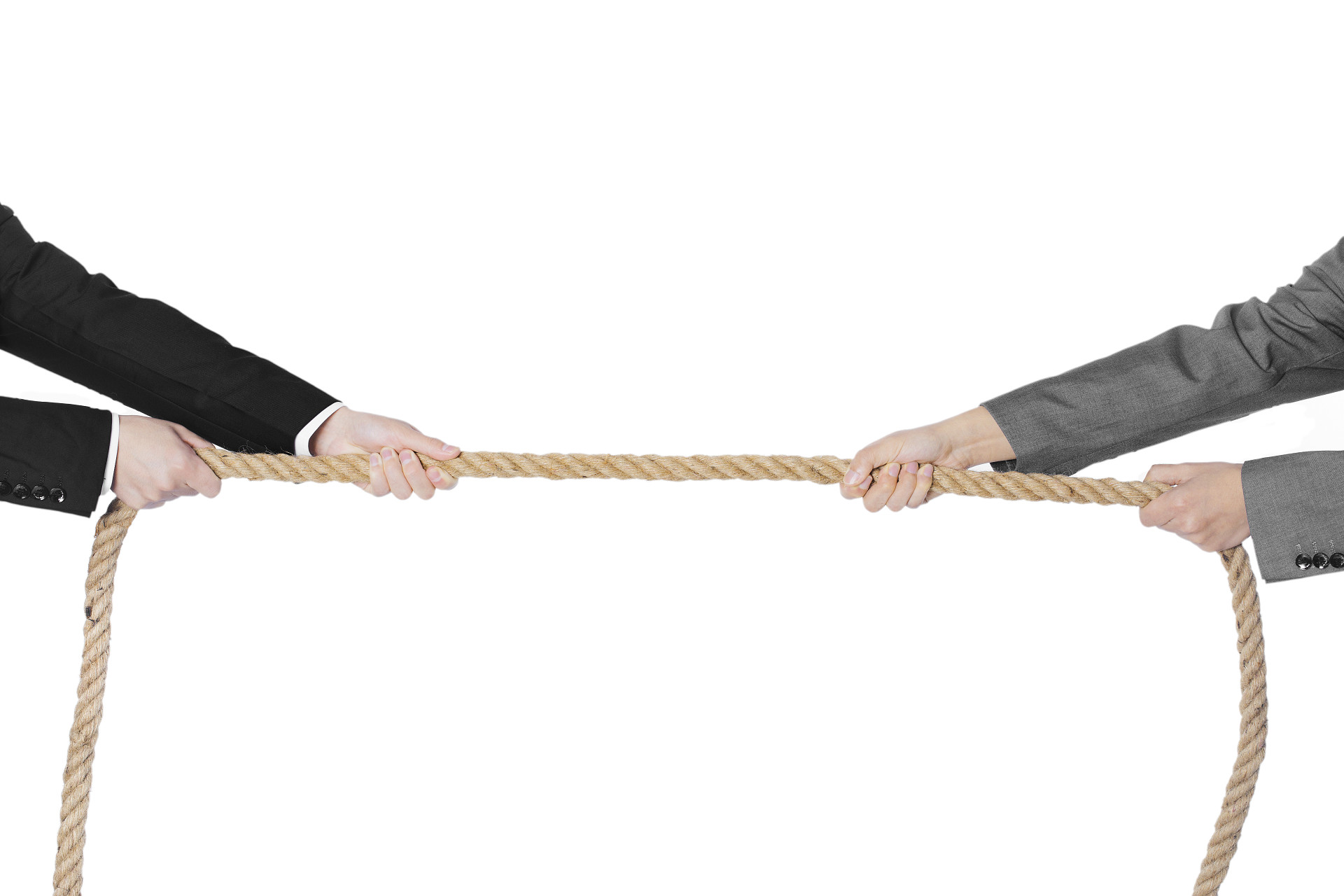 白底职场手势人物手势拔河手势职场交锋