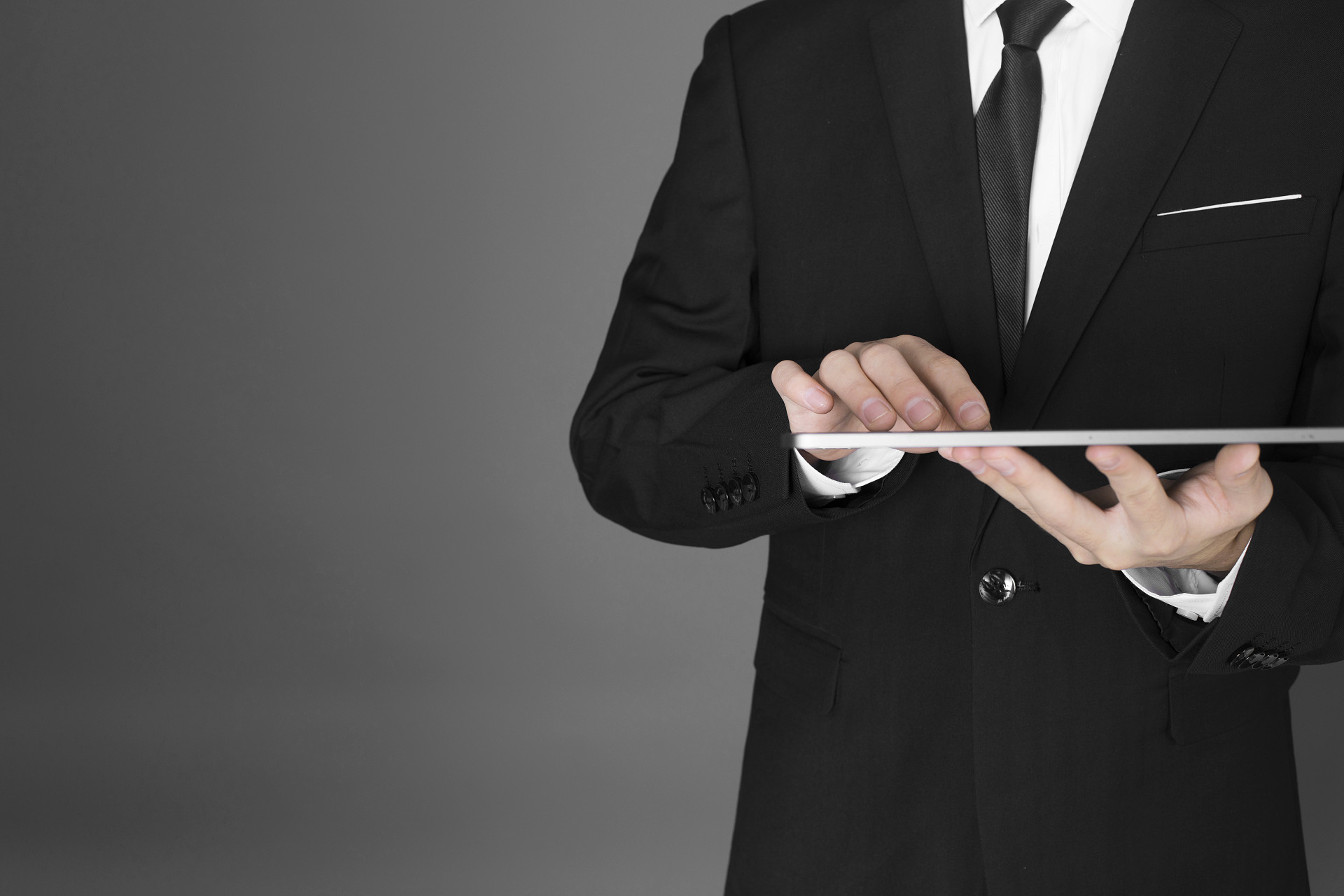 灰底西装职场人物商务人士手势职场手势