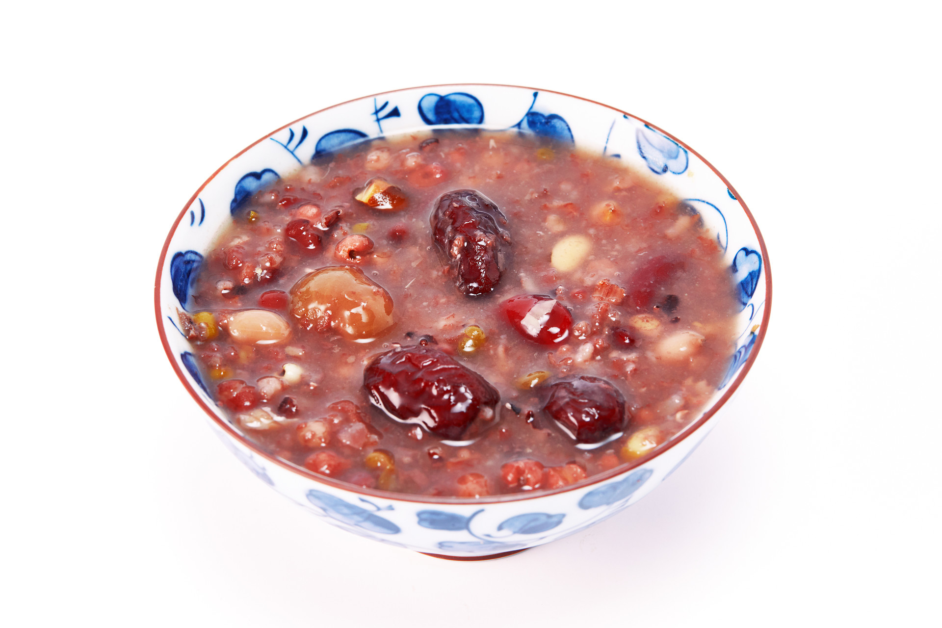 白底瓷碗一碗腊八粥腊八节腊八粥八宝粥