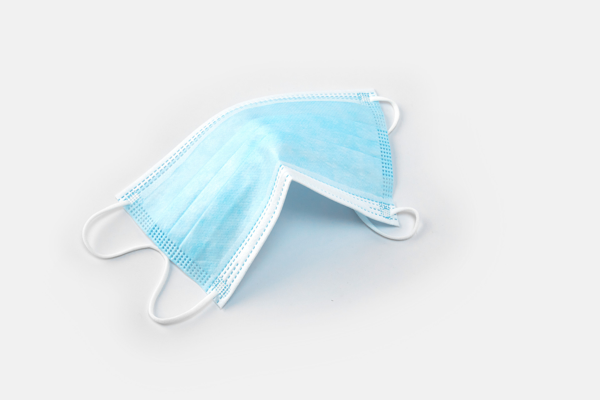 灰底一个口罩蓝色口罩医用口罩