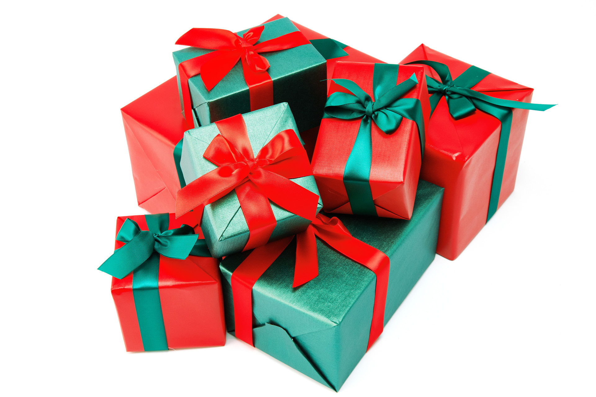 白底礼物盒礼品盒礼盒圣诞节圣诞元素