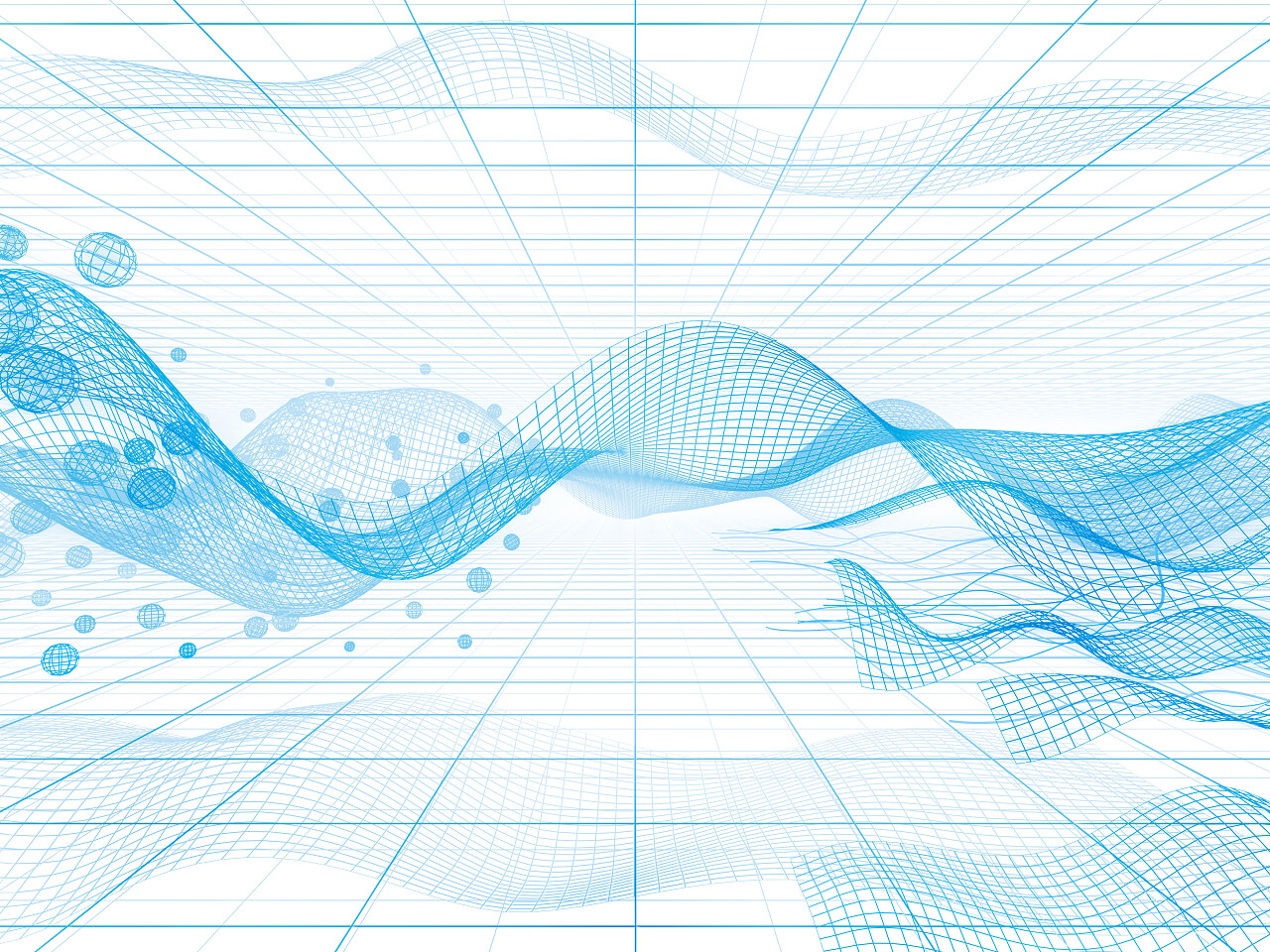 蓝色科技立体空间动感网格线线条背景图