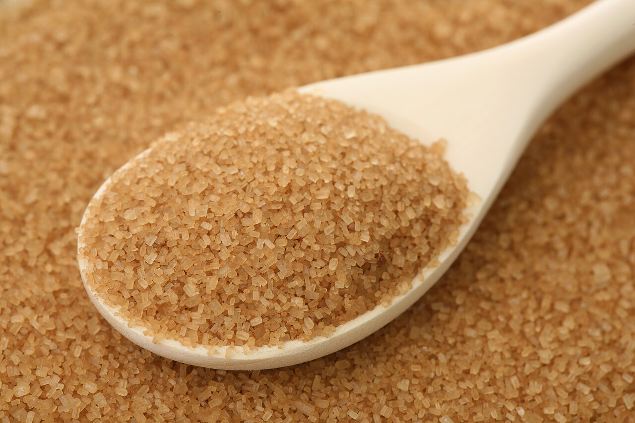 平铺红糖背景一勺红糖