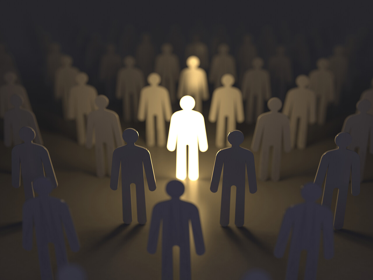 独特的人纸片人平面人亮光的人很多人