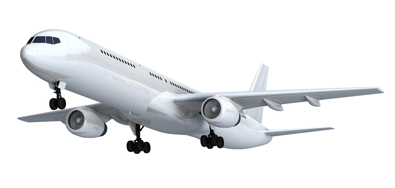 白色飞机客机航空运输起飞