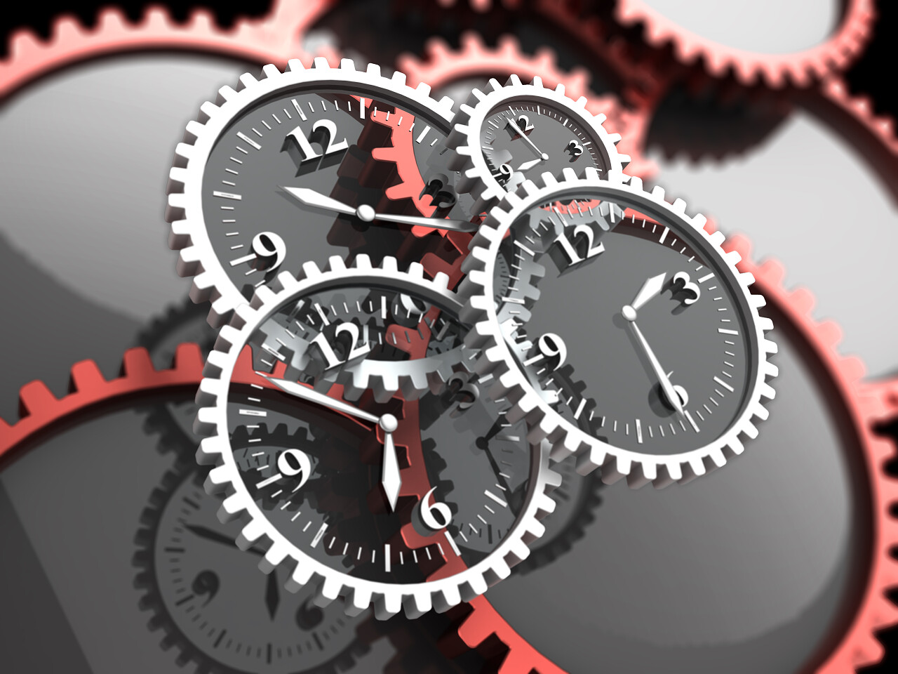 3d镂空表盘时间齿轮效率提升业绩业绩上涨