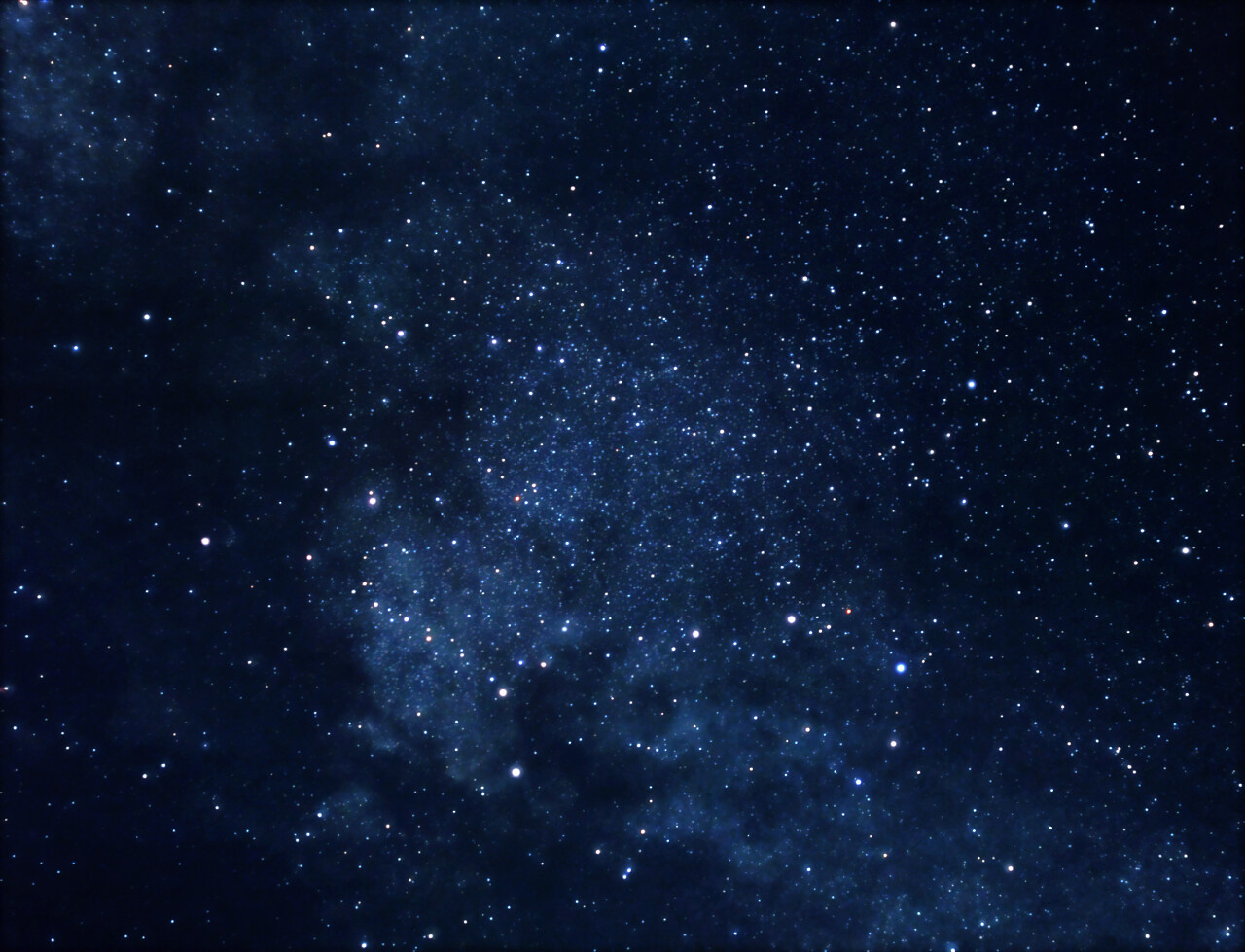 夜晚蓝色星空满天星星星星光