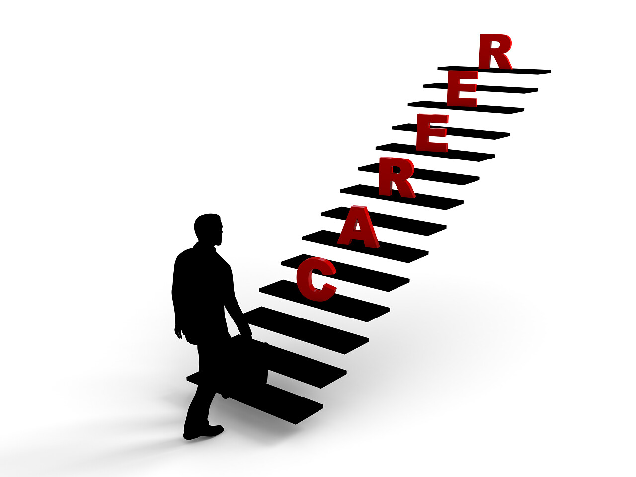 三维图像的一个男人为事业推