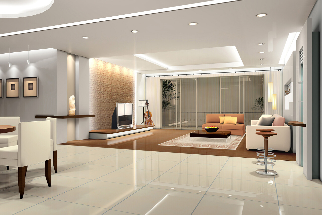 简约大气现代家居家居家装装修设计3d建模客厅室内设计