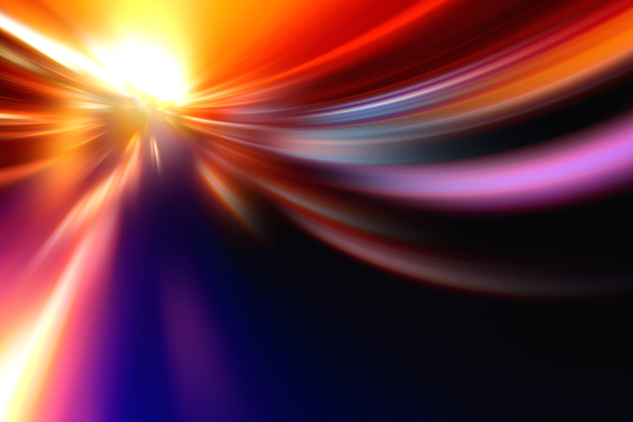 彩色背景炫彩线条光线