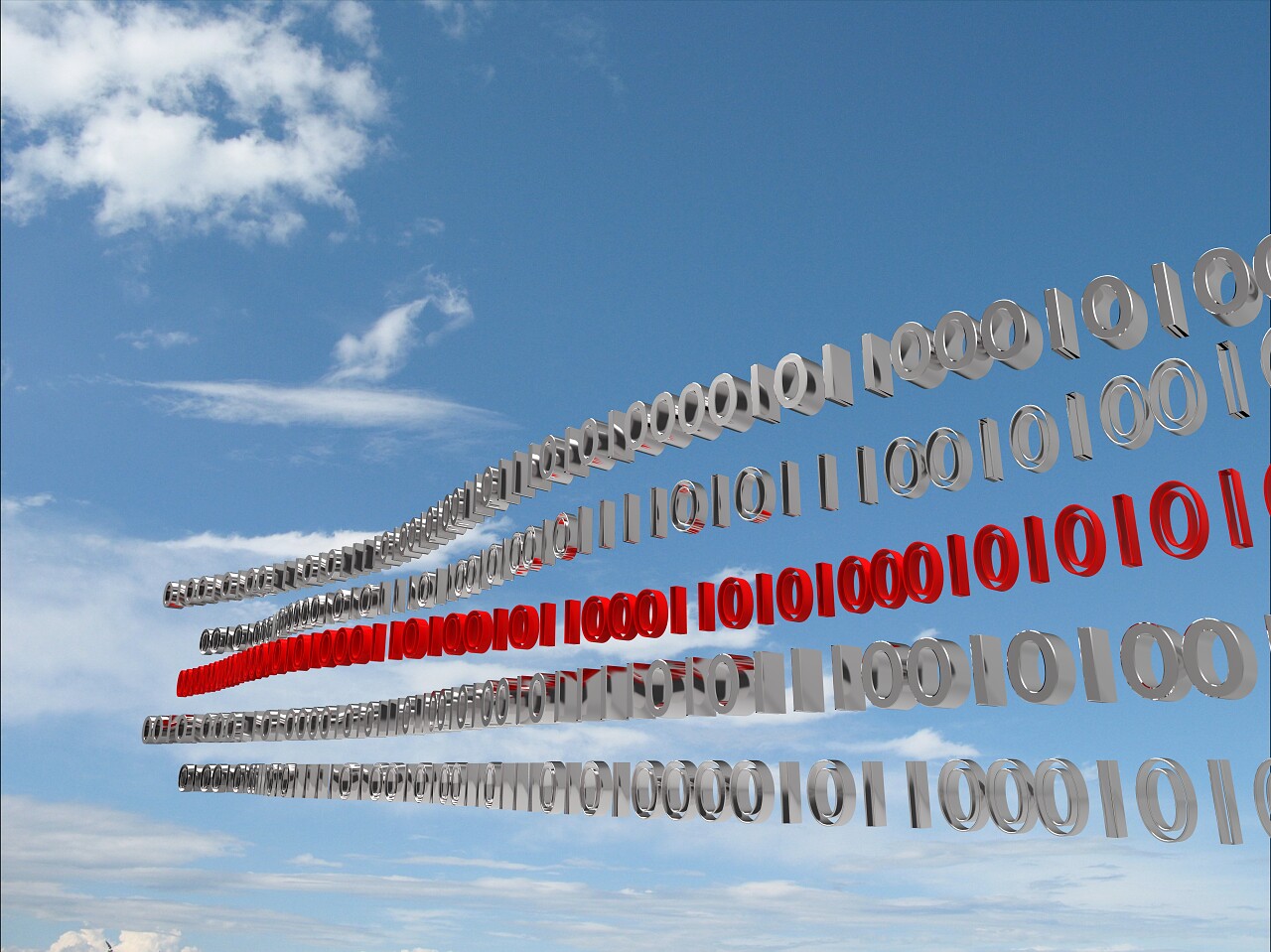 空中3d数字二进制代码