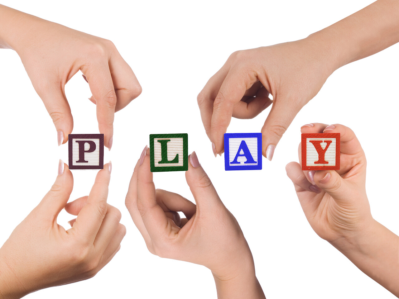 创意白底手和孤立文字游戏图片