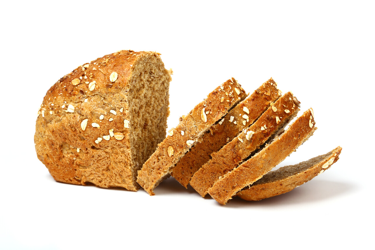 白底健康营养切片面包