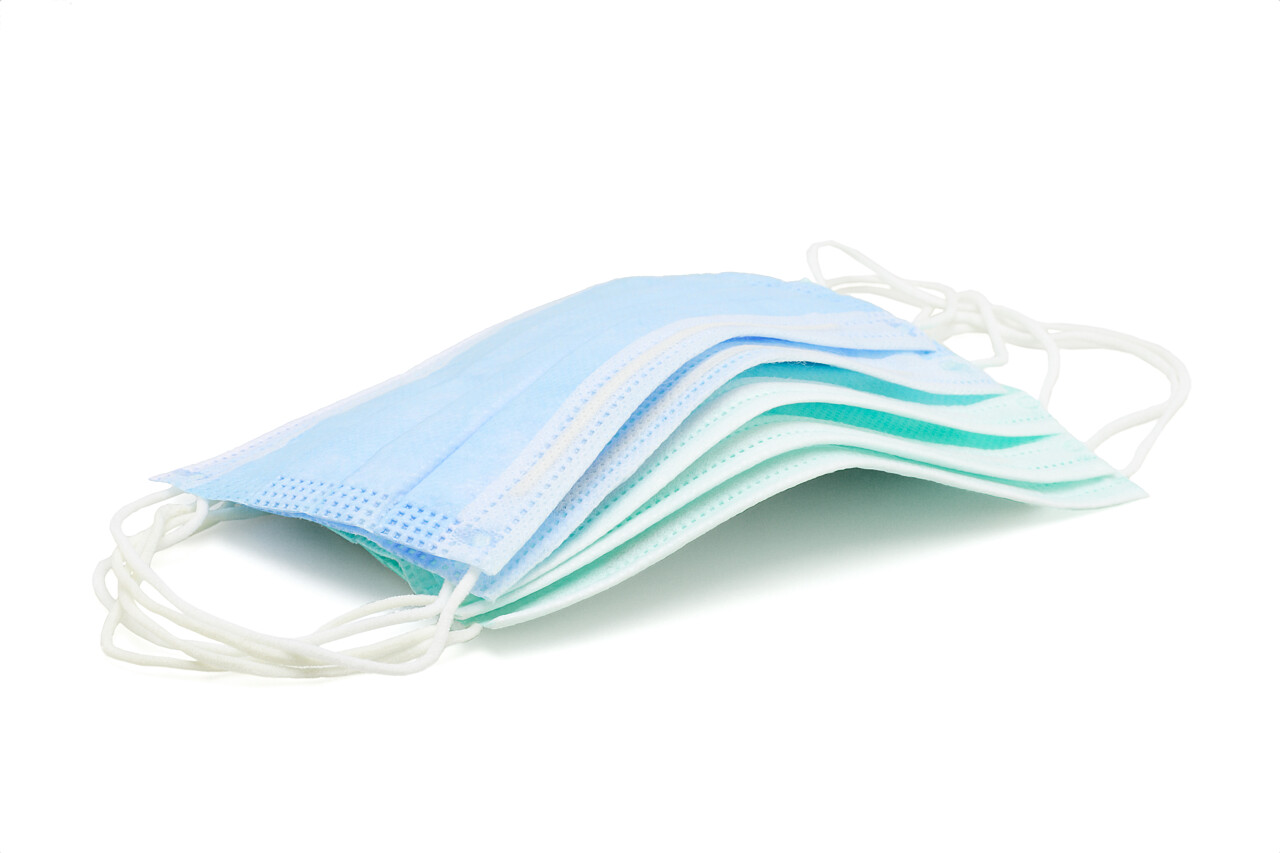 白底颜色口罩堆栈