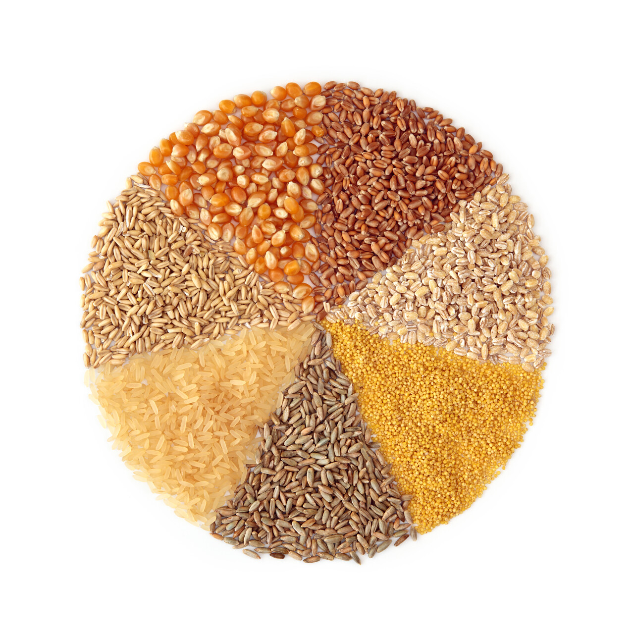 谷物玉米小麦大麦小米黑麦大米和燕麦五谷养生