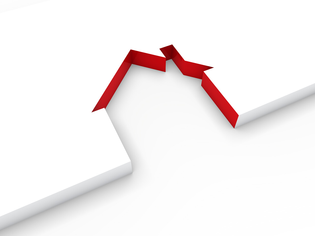 3d 房子线红色白色首页房地产