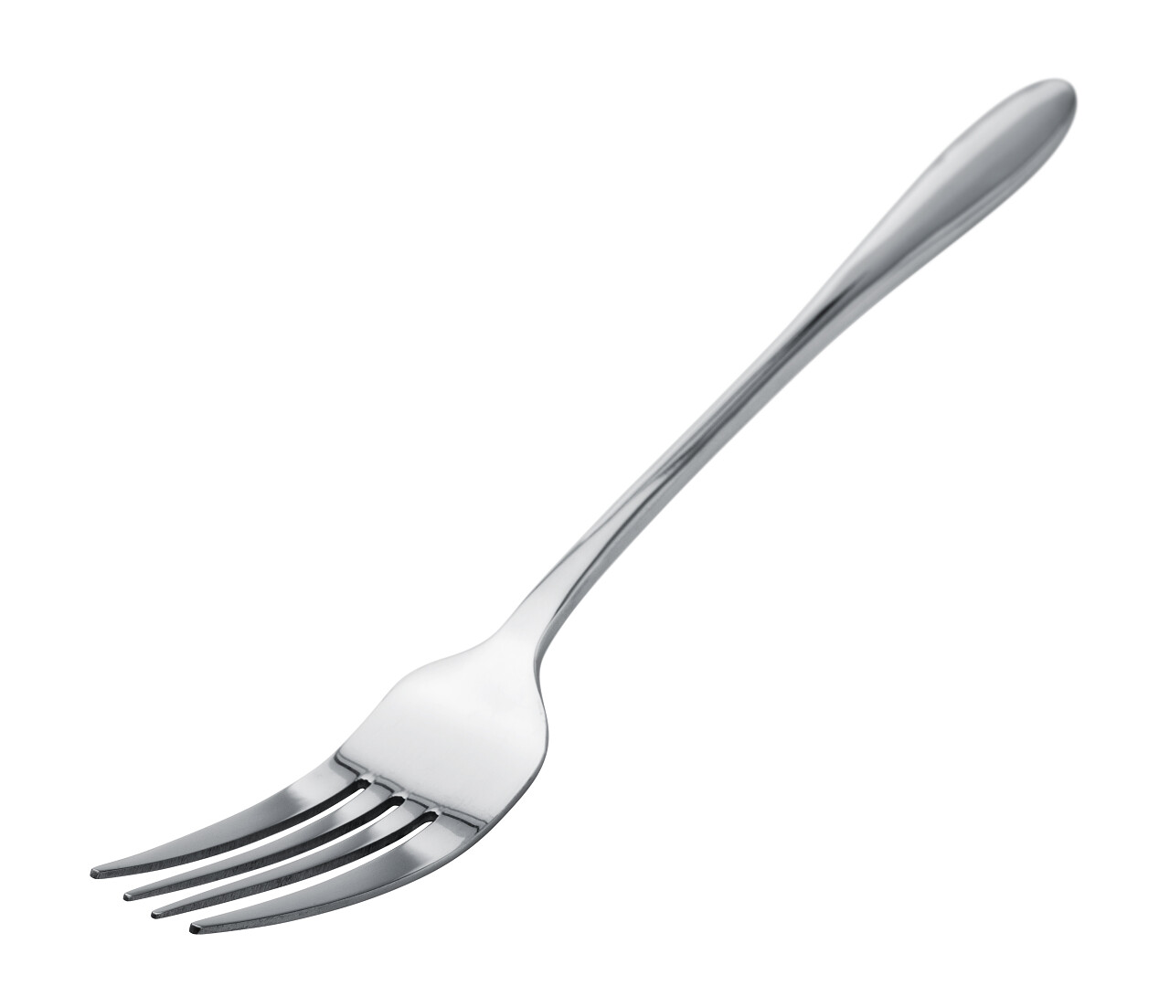 白底孤立的叉子