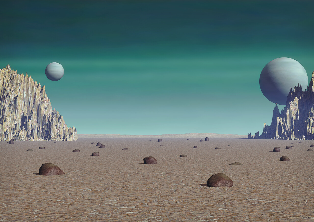 创意合成星球表面 3d 图