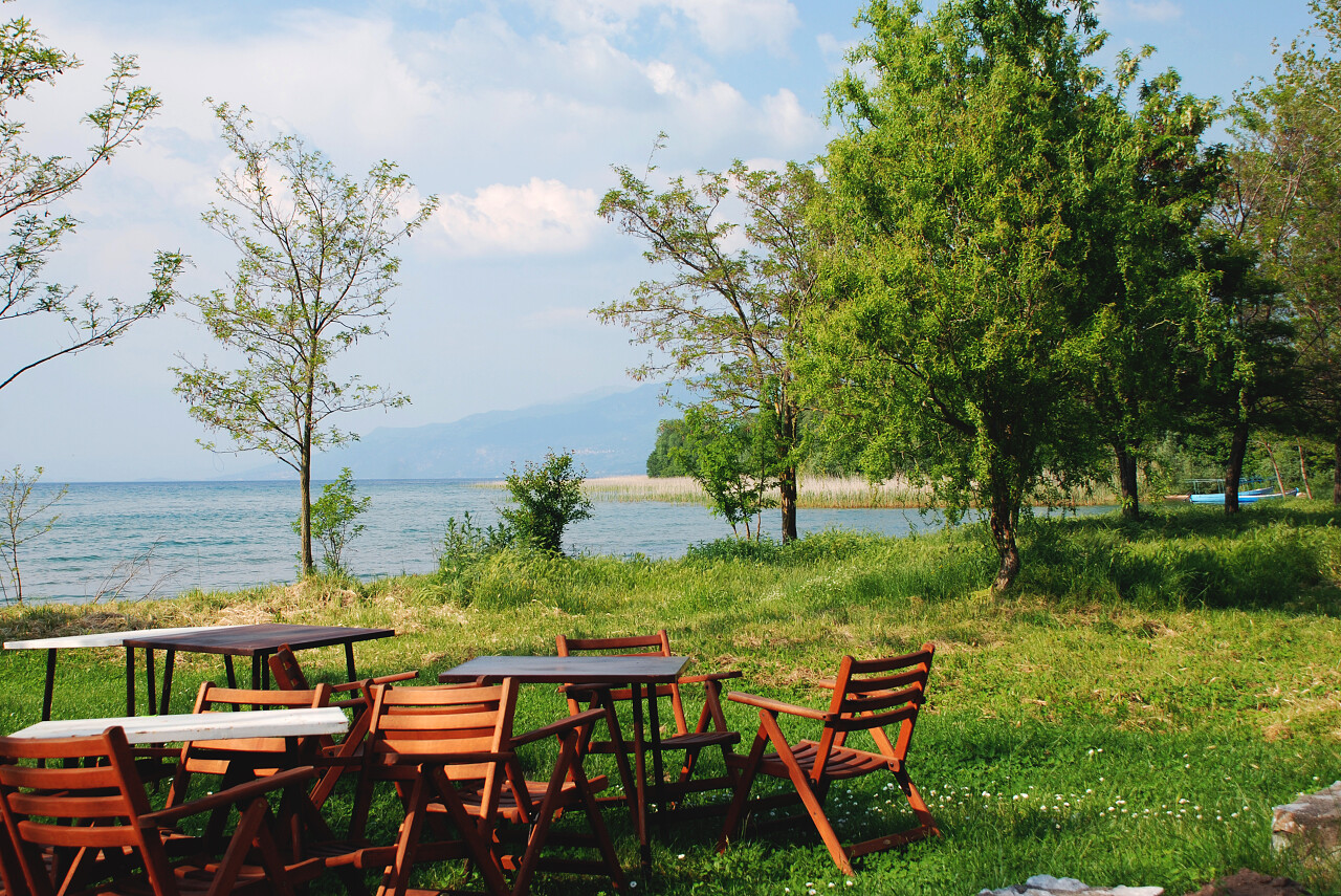 马其顿奥赫里德奥赫里德湖周围的景观