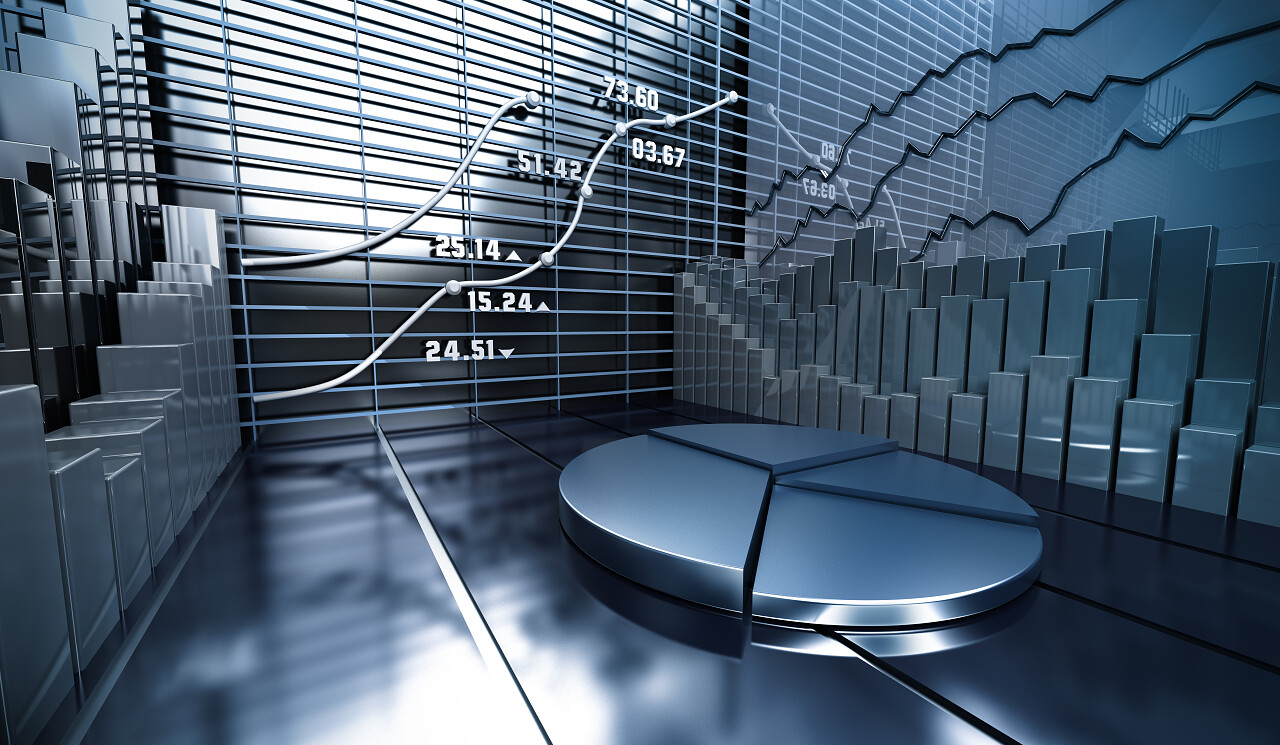 股票市场抽象背景股票上涨