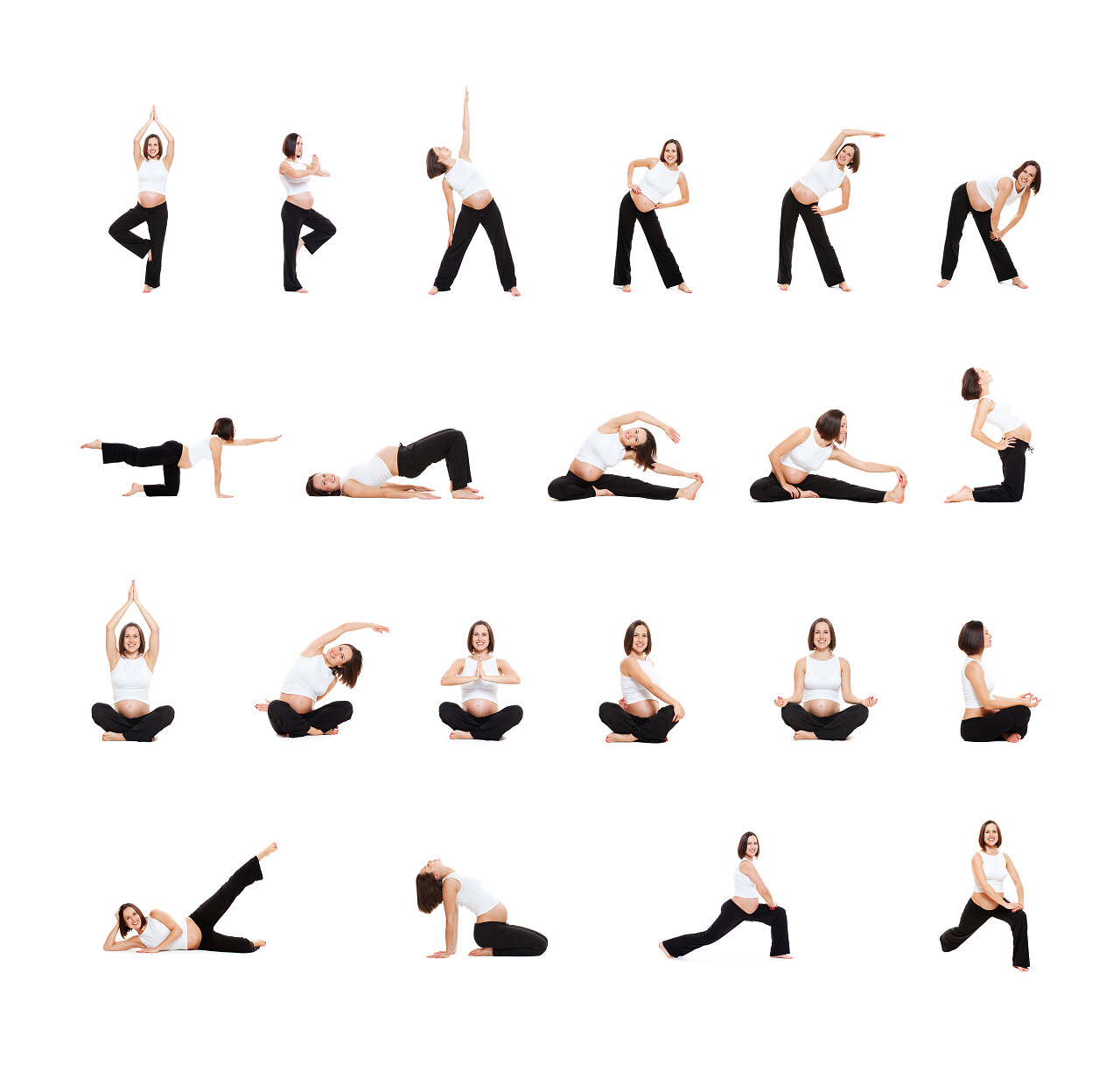 孕妇做瑜伽练习