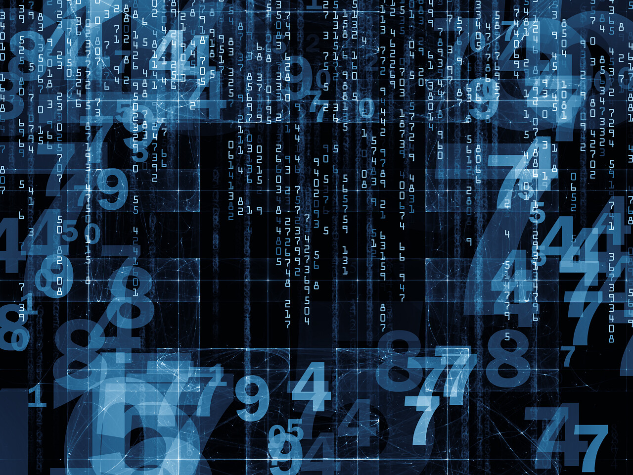 抽象的数字组成和设计元素