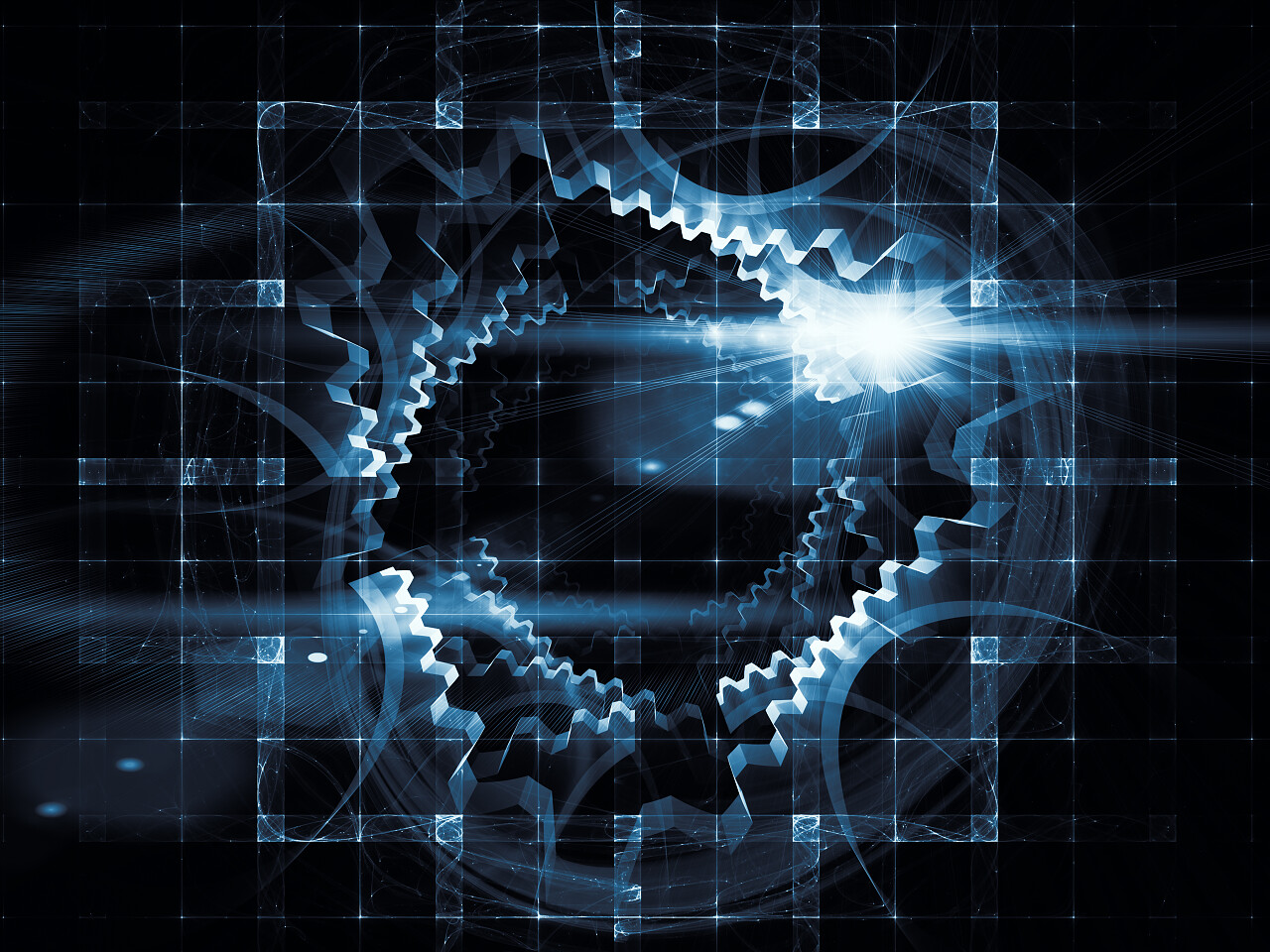光径网格和技术上的科学计算和现代的技术主题元素的安排