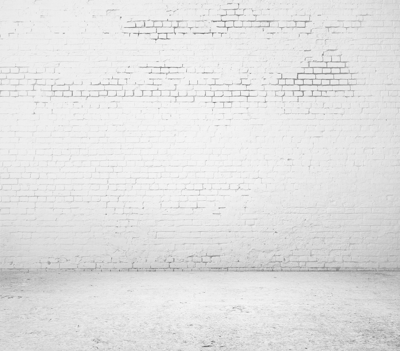 高分辨率白砖墙壁和地板