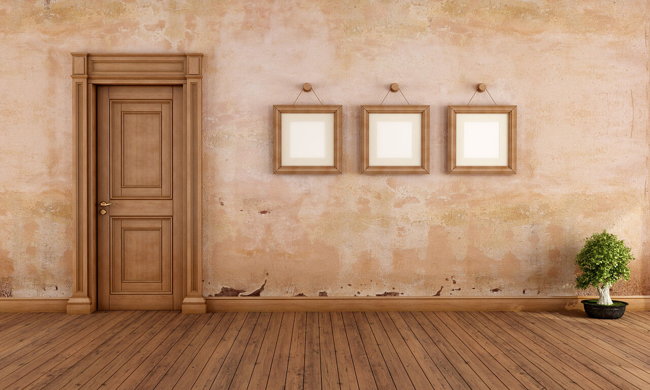 与木质门和空框架