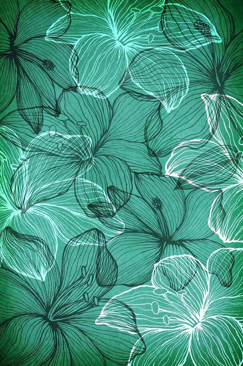 绘制的花朵背景