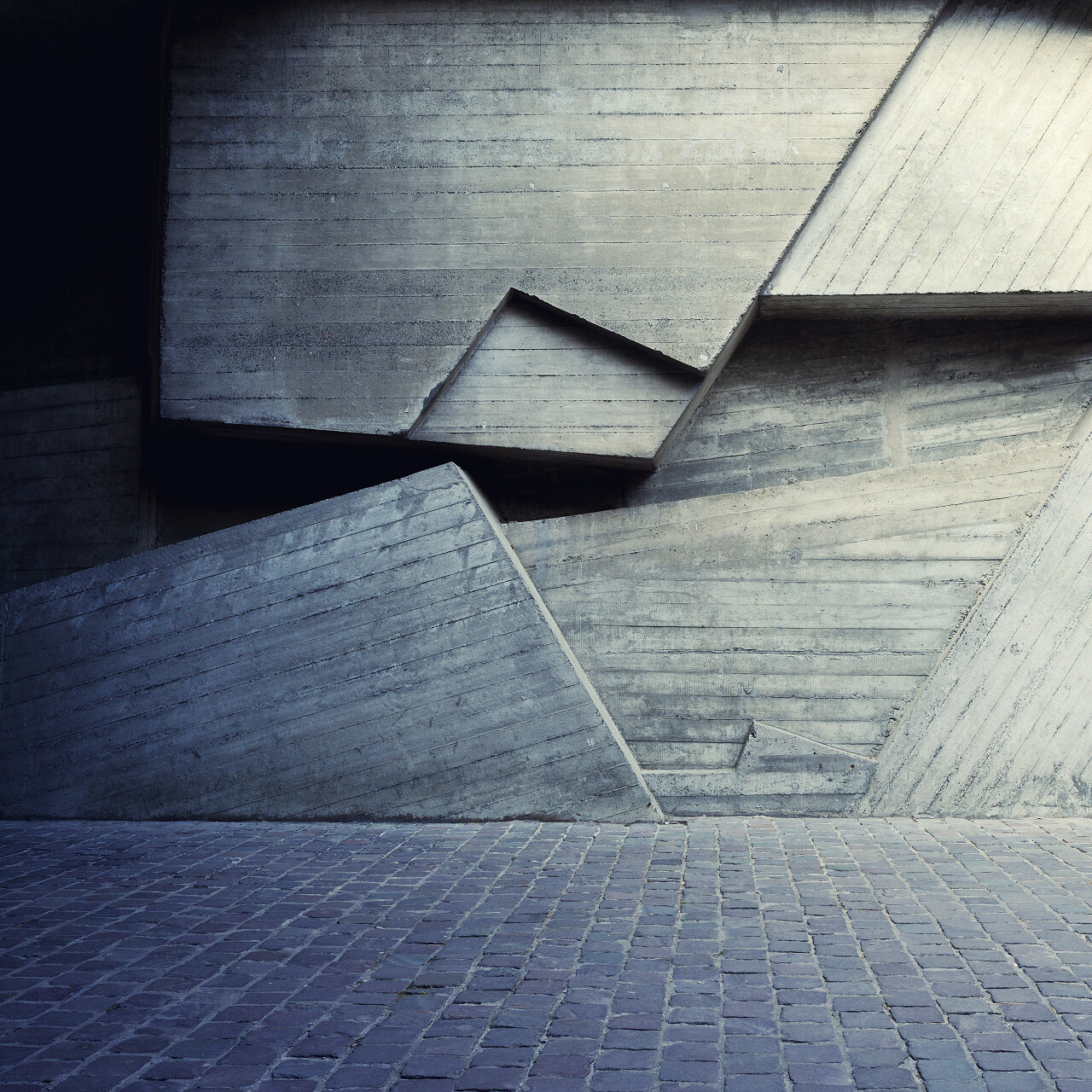 混凝土抽象的几何背景