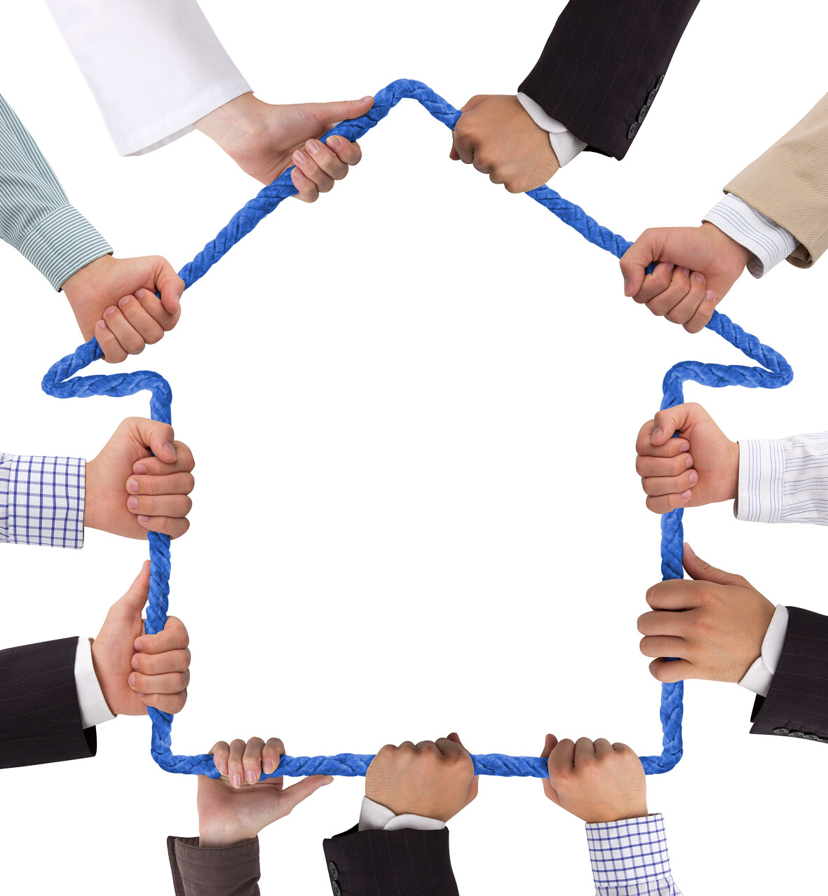 合力搭建好的房子