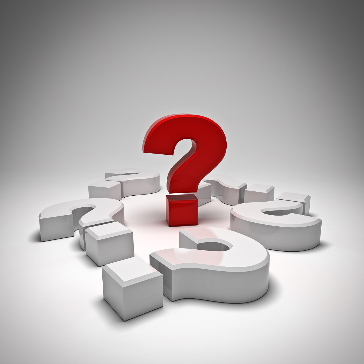 其中在白色背景上的白色问号红问号糊涂