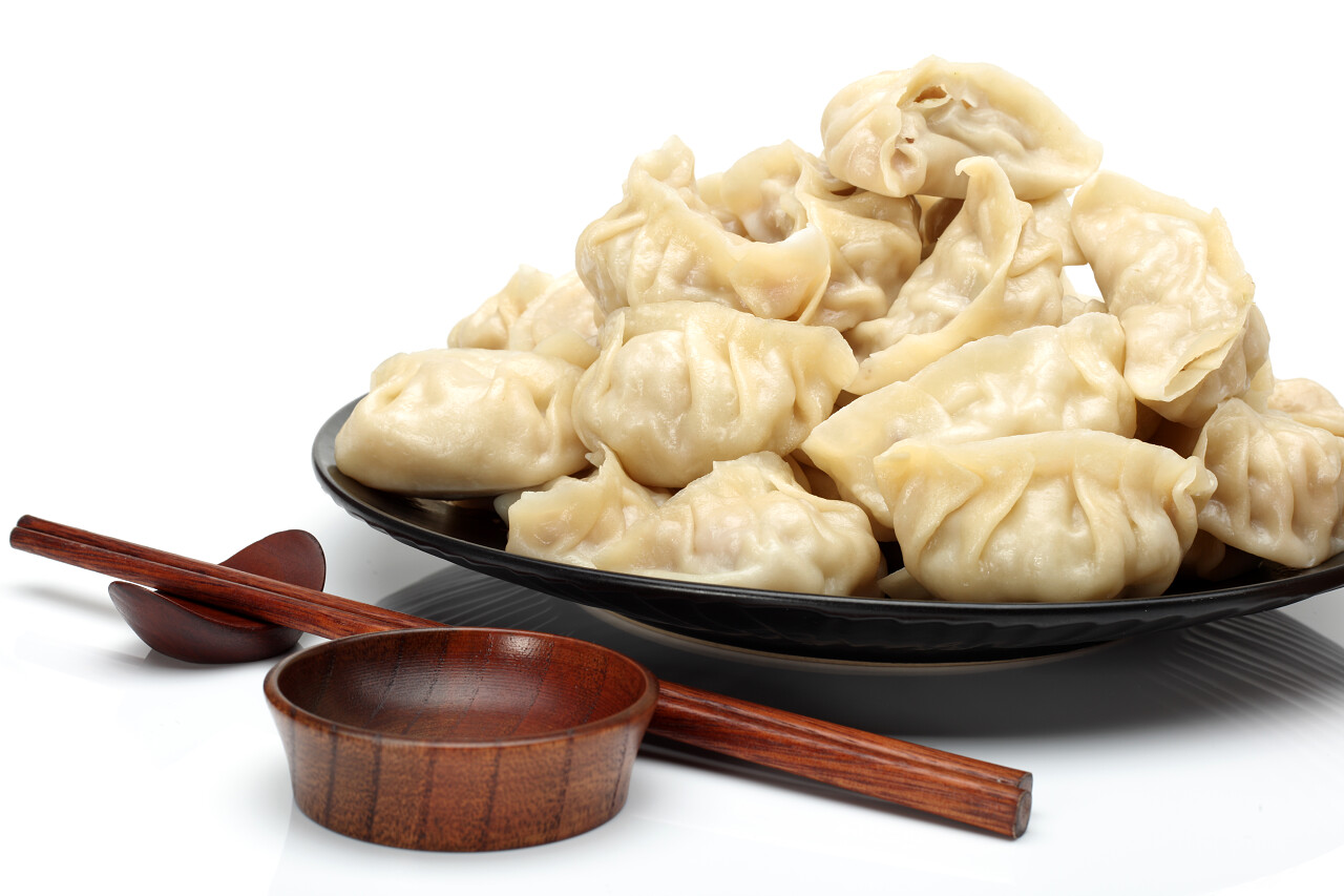 中国饺子白底