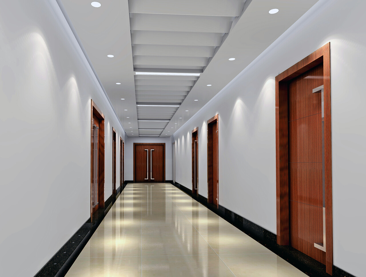 充满未来设计感的走廊