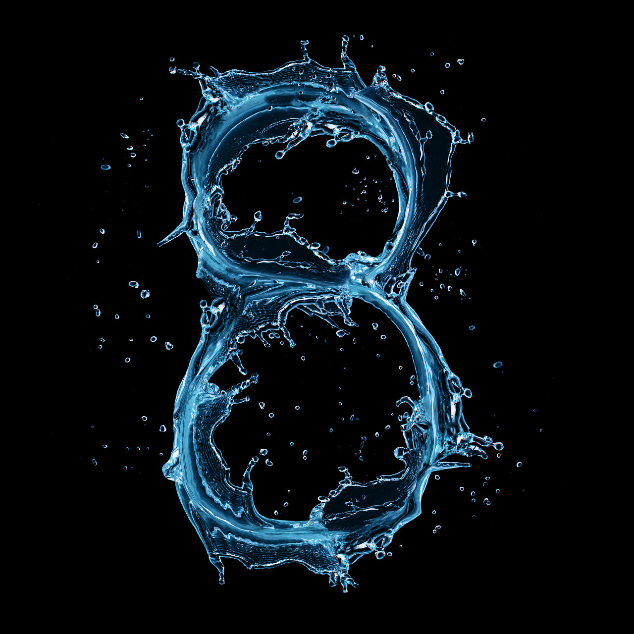 黑色背景上的数字