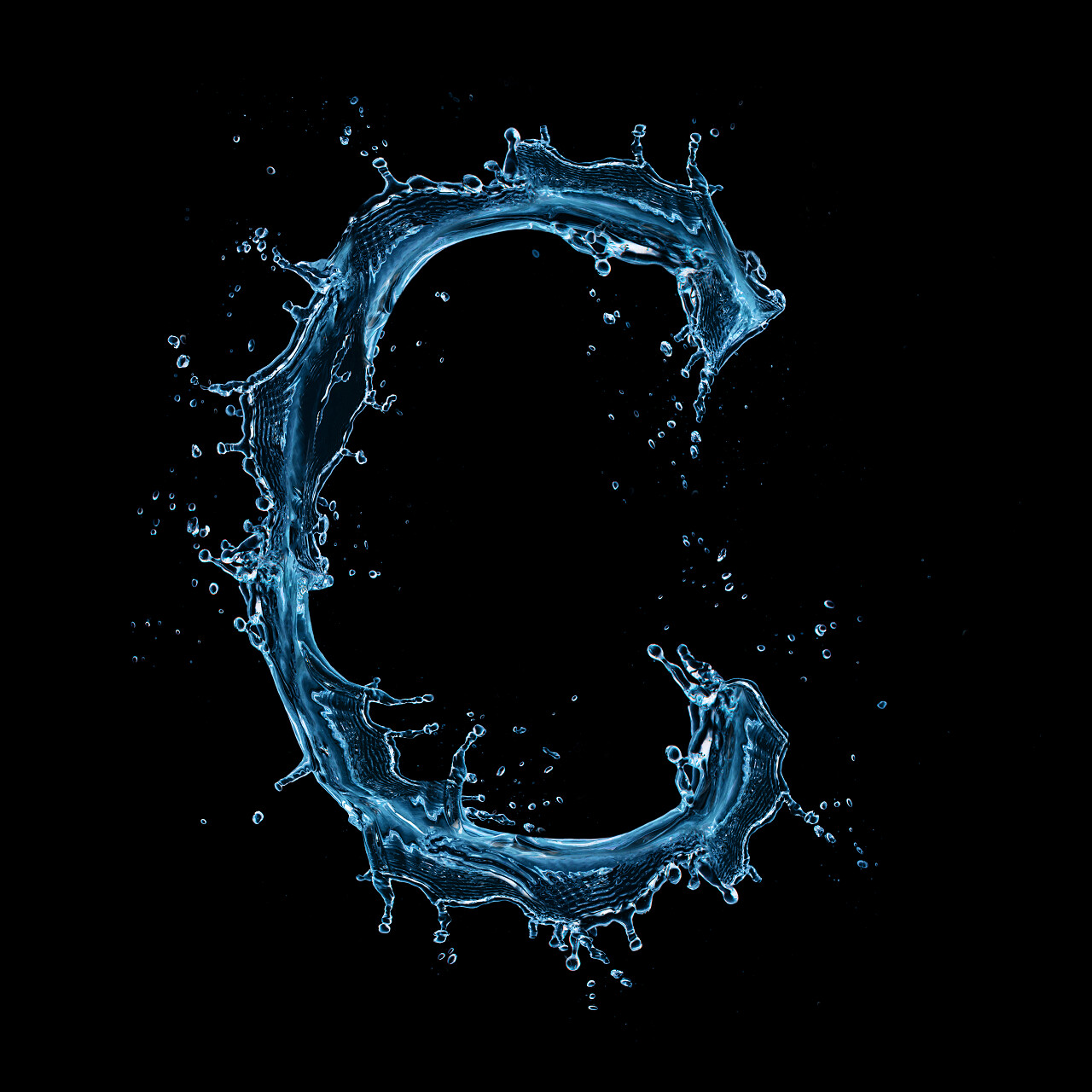 黑色背景上的字母