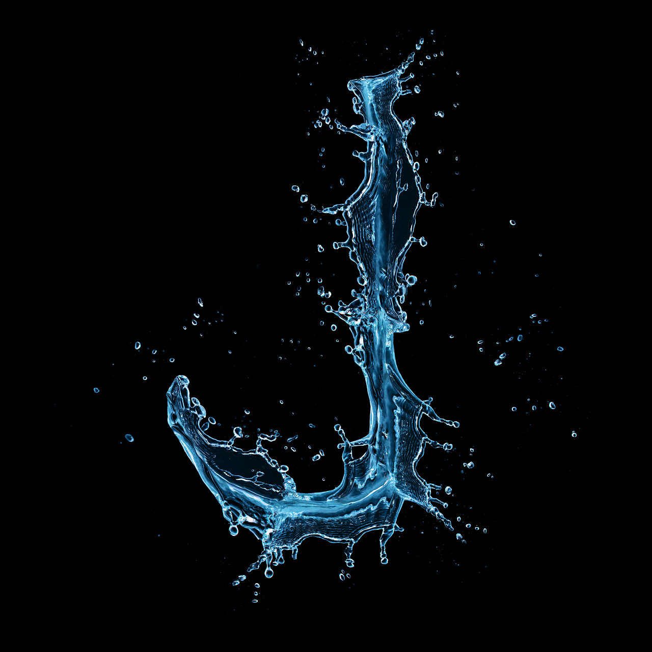 黑色背景上的字母