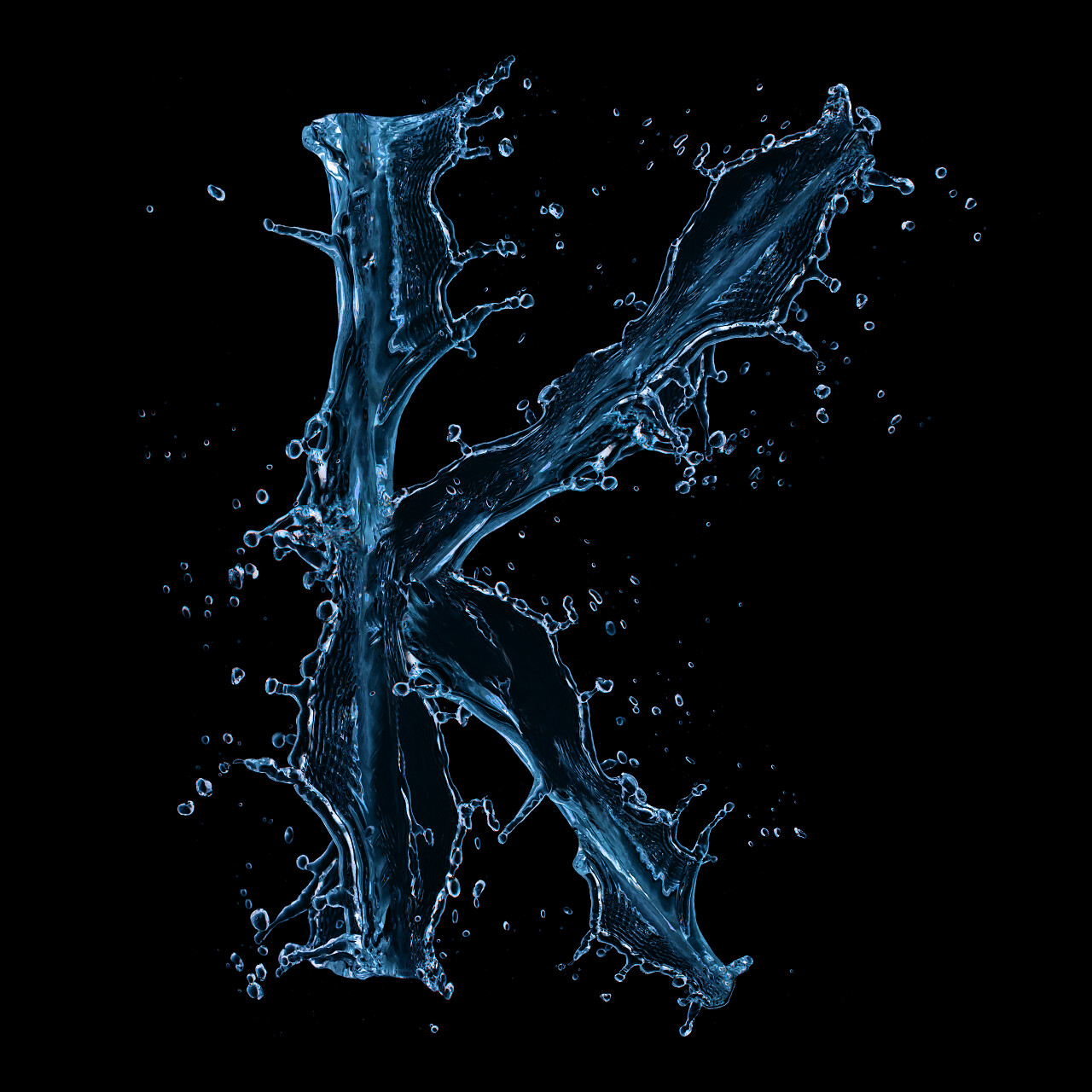 黑色背景上的字母