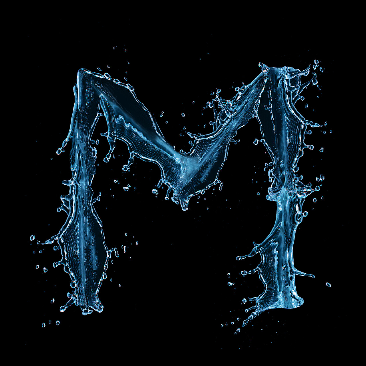 黑色背景上的字母