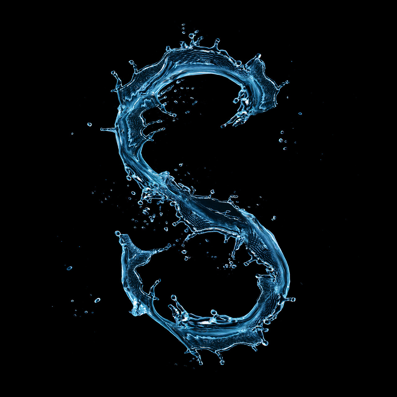 黑色背景上的字母