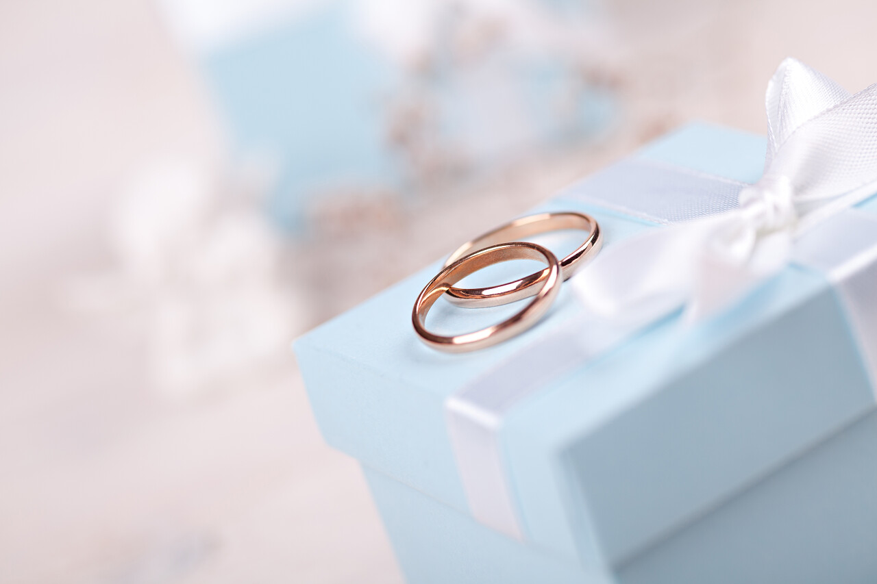 结婚戒指两个戒指对戒金戒指七夕214情人节520情人节