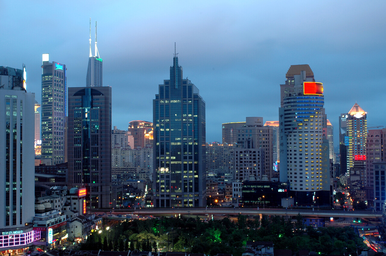 上海城市楼房办公楼大楼高楼办公楼商务楼建筑群金融上海旅游