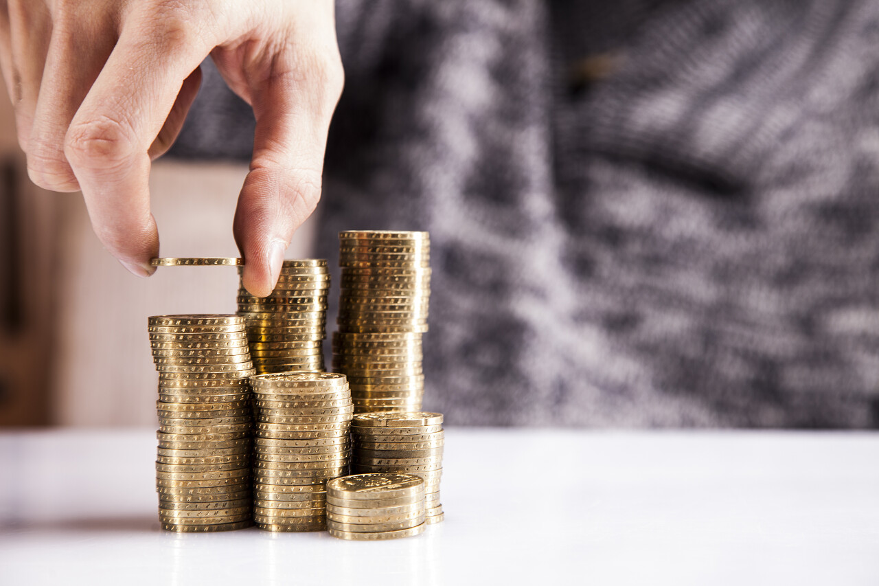 金币一摞金币放金币放钱币收入提升